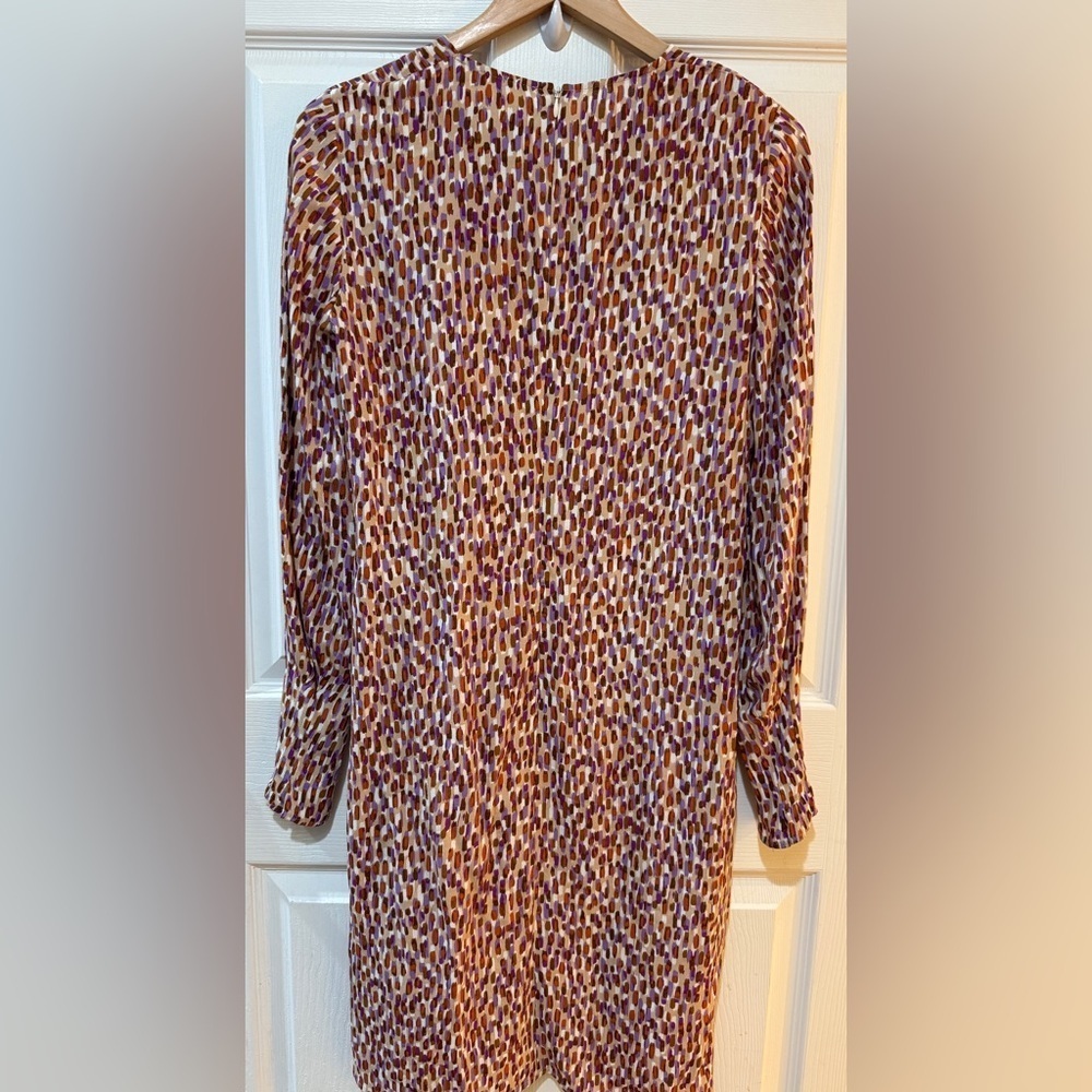 Boss Multicolor Patterned Poly Dress Fall Color Tones - Picture 2 of 5